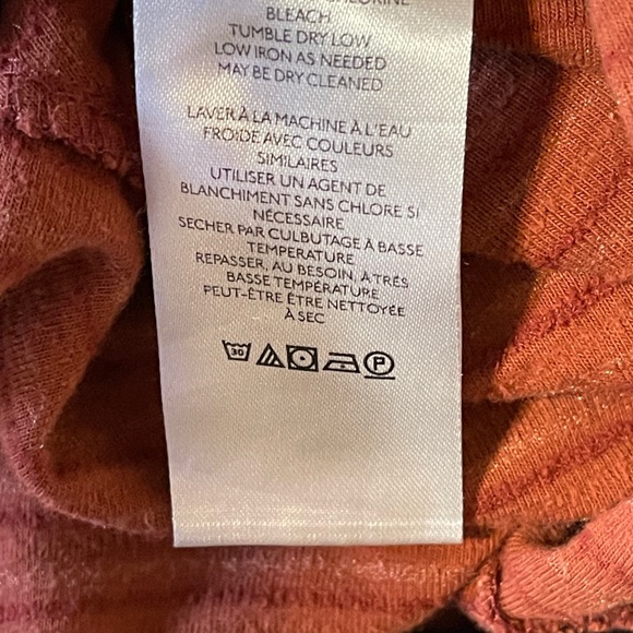 Free People Ribbed Knit Flare Pants Rust Boho Festival Retro 70’s High Rise XS - Picture 11 of 11